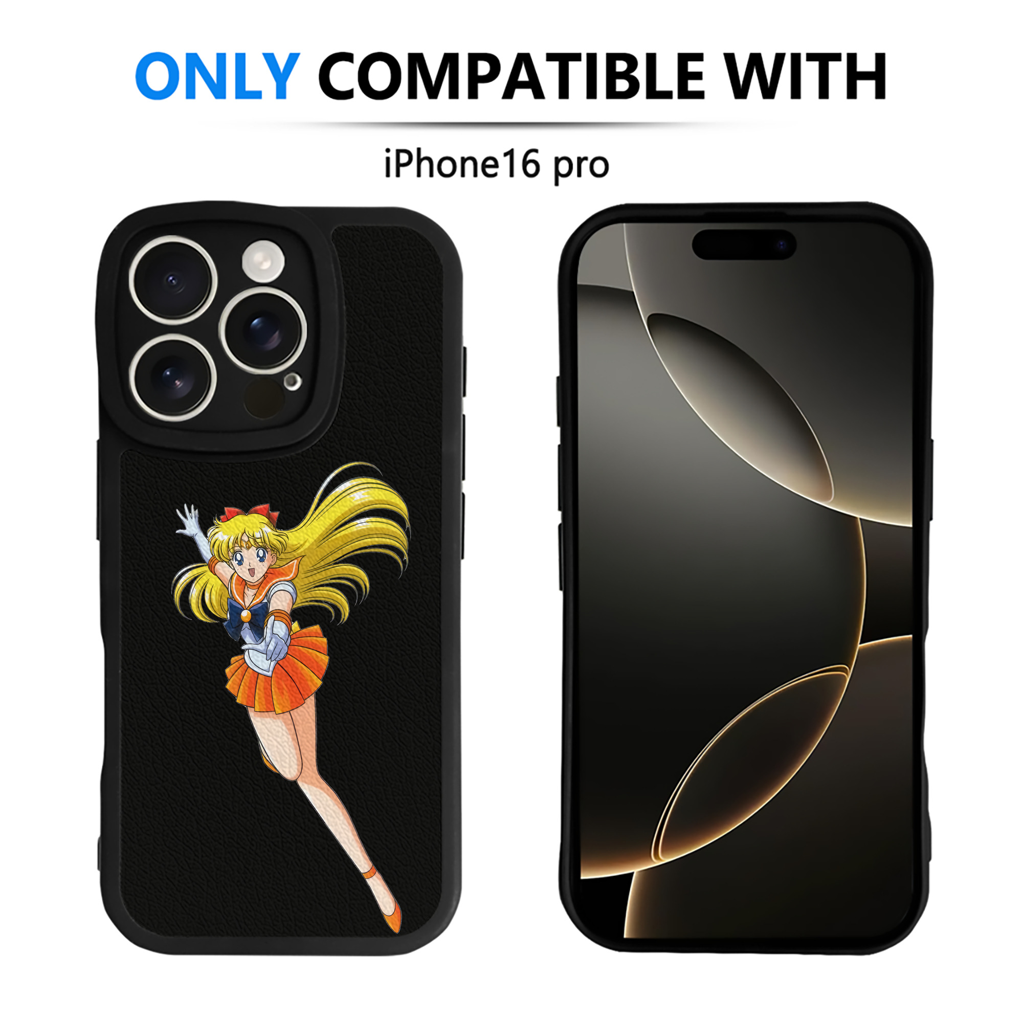 （画像用） 美少女戦士セーラームーン 愛野 美奈子 あいの みなこ Sailor Moon Aino Minako 【iPhone 16シリーズ対応】シリコンスマホケース（レザー調） 材質：シリコン
